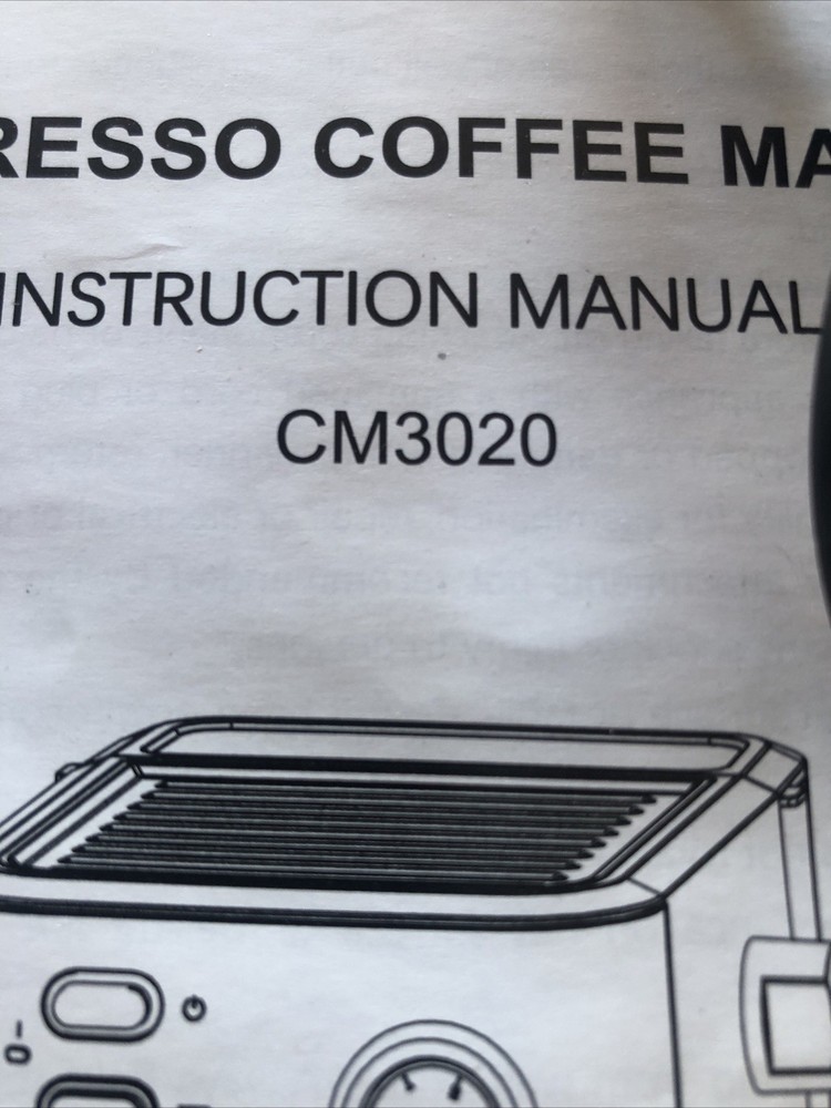 ESPRESSO COFFEE MAKER. Inst. MANUAL, Never Used!