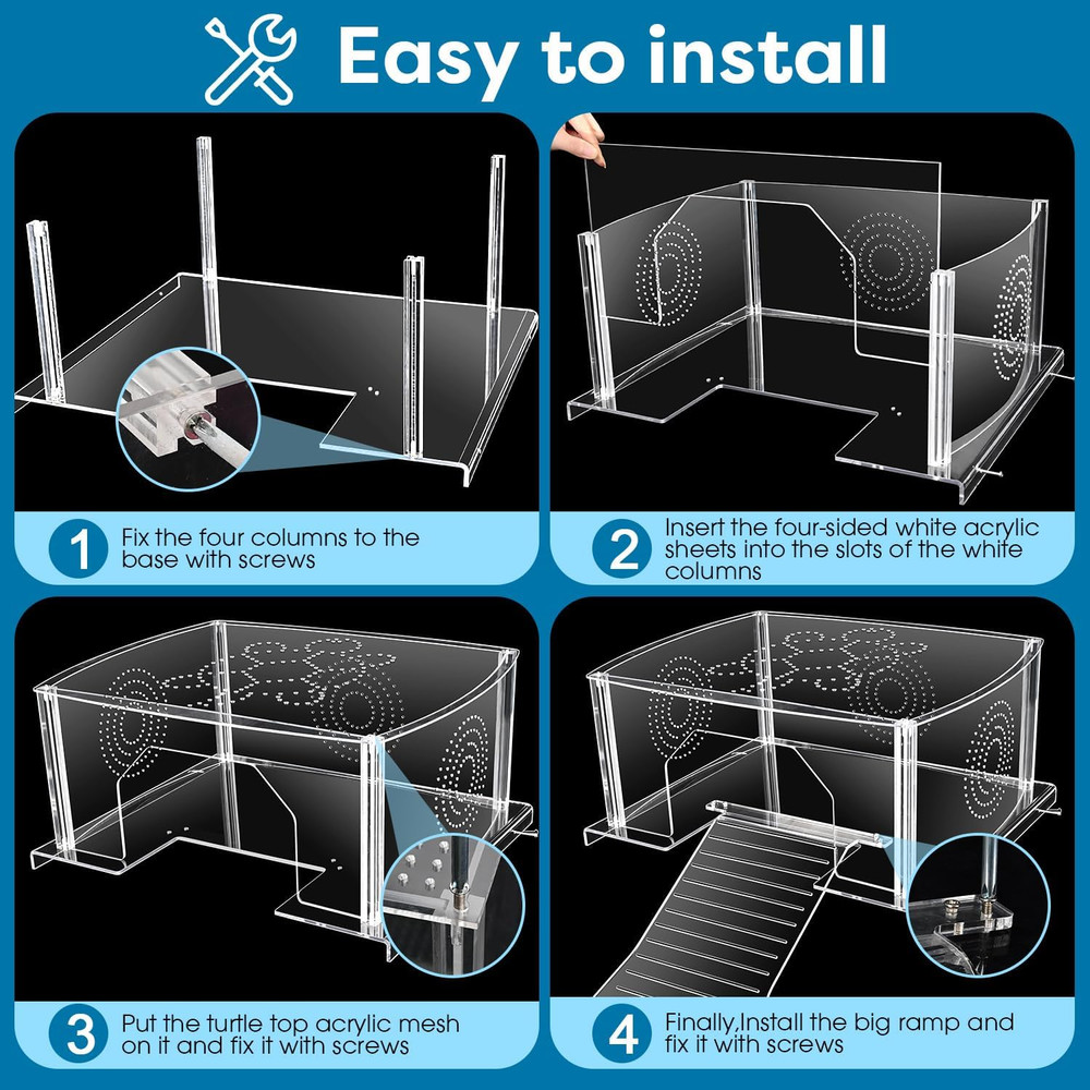 Extra Large Turtle Topper Basking Platform for Aquatic Turtles 40B/75G, above Ta