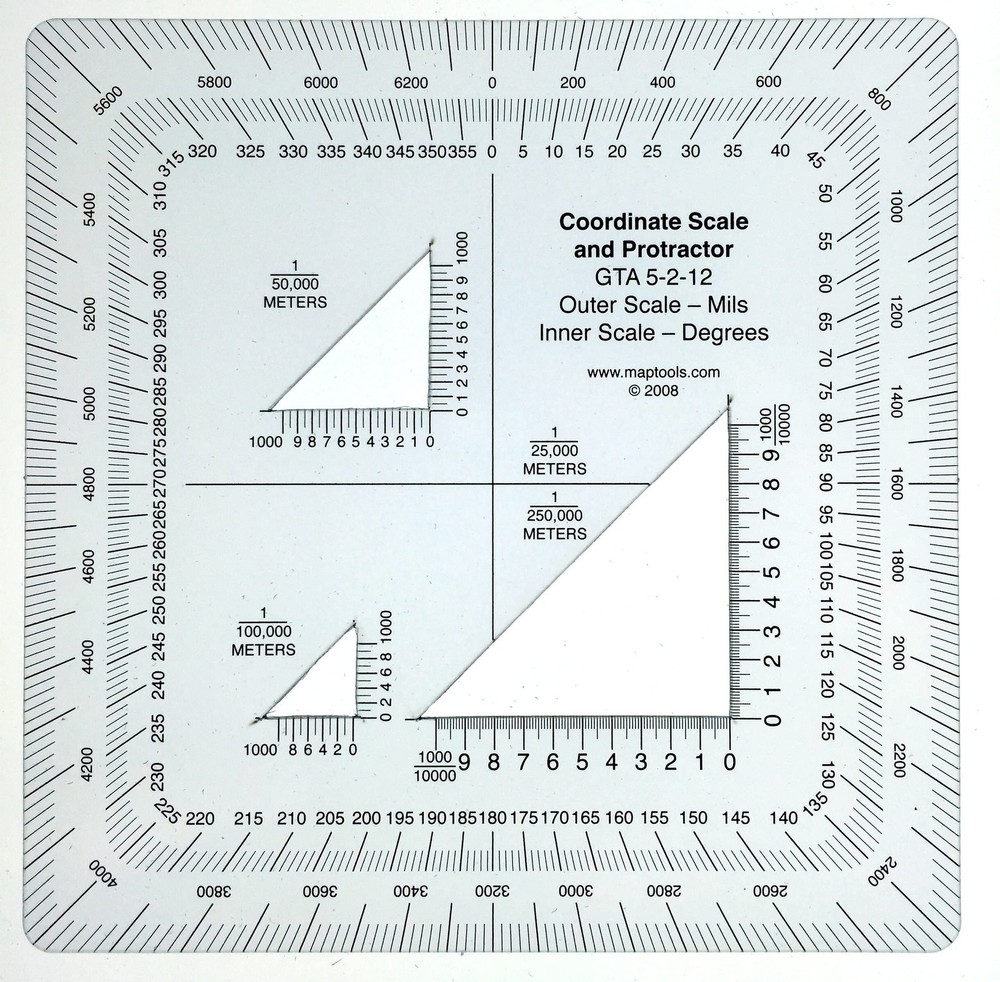 MapTools Military Style UTM/MGRS Coordinate Scale 5" x