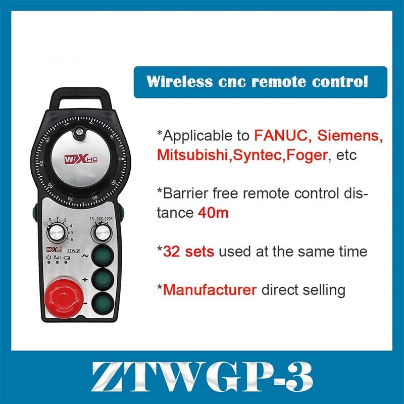Wireless Manual Pulse Generator CNC MPG Controller 6-Axis Handwheel ZTWGP-3