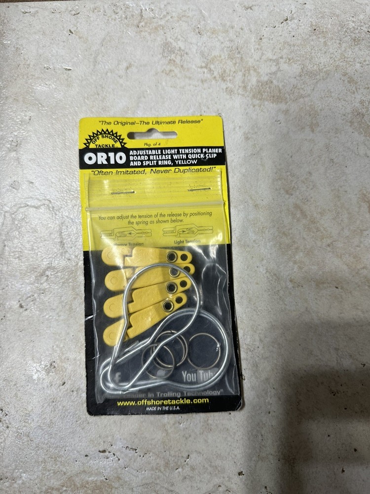 OFF SHORE TACKLE OR10 ADJUSTABLE LIGHT TENSION PLANER BOARD RELEASE CLIP
