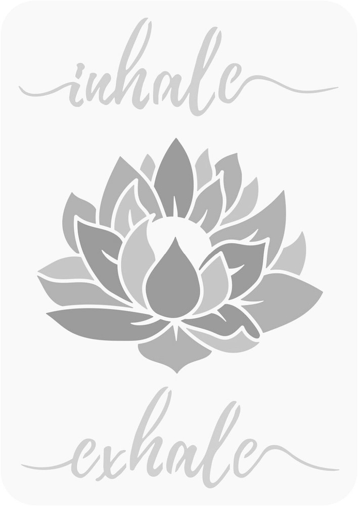 7"x10" Clear Plastic Stencil - Lotus (SY269)