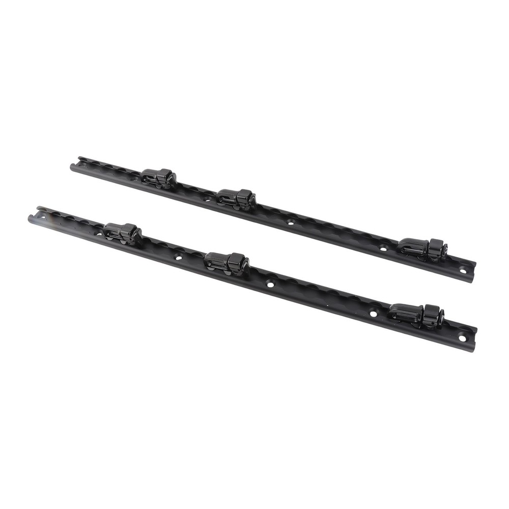 60cm L Track Tie Down System With 6pcs Double Stud Fitting Black Anodized