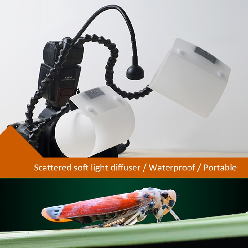 2PCS Macro Photo Soft Flash Light Cover Diffuser Photography Light Reflector