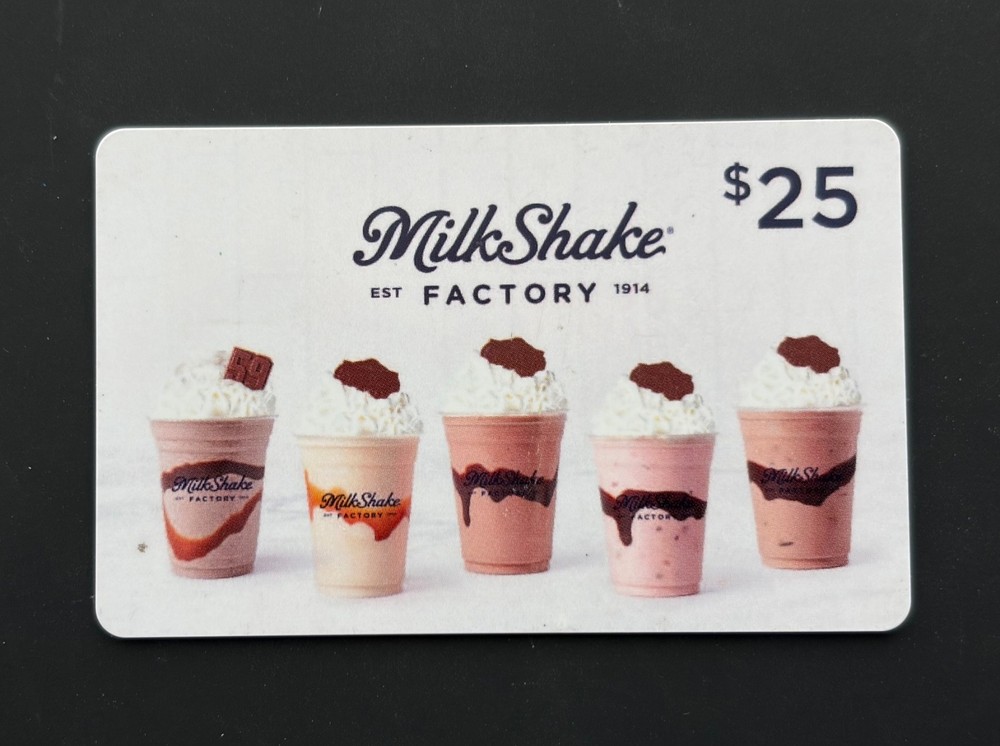 $25 MilkShake Factory Gift Card