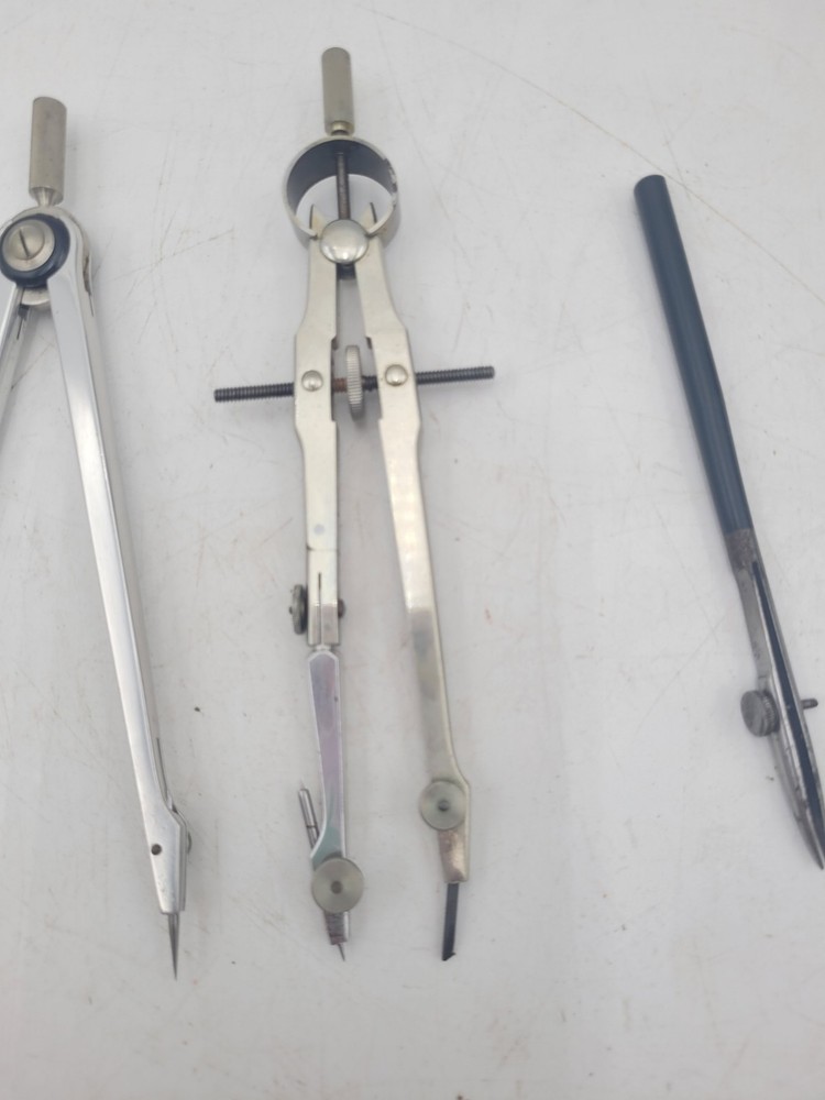 Vintage Dietzgen Germany Drafting Compass Set Case Architect Engineering Alliet