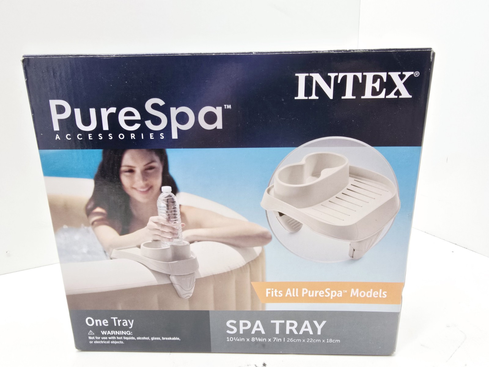 Intex Purespa Cup Holder 1 Pack Attachable Beverage Tray For Hot Tubs