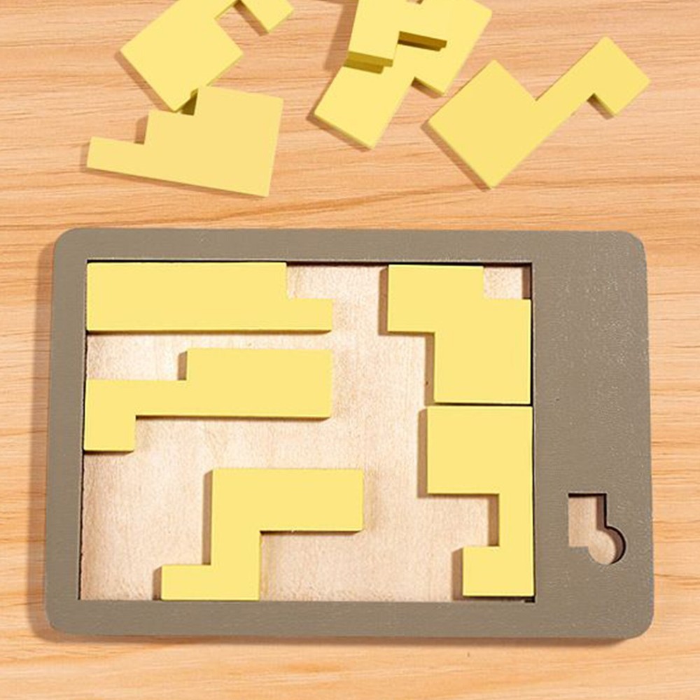 5 Pack/Set Handmade Wooden Impossible Triangle Puzzle Brain Teaser Tangram