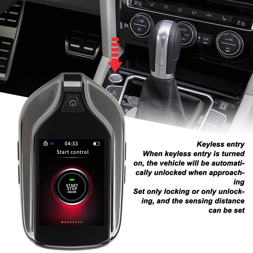 Universal Smart Remote Car Key LCD Touch Keyless Entry For All ZKYX