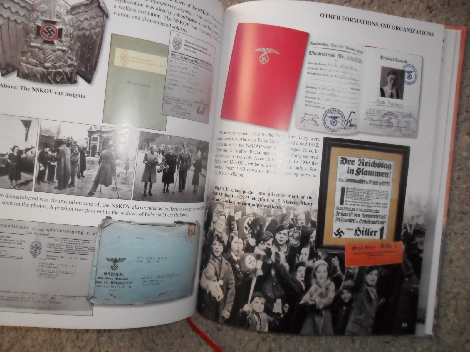 WWII German Women, Helferin Rot Kreuz womens organizations hard cover book.