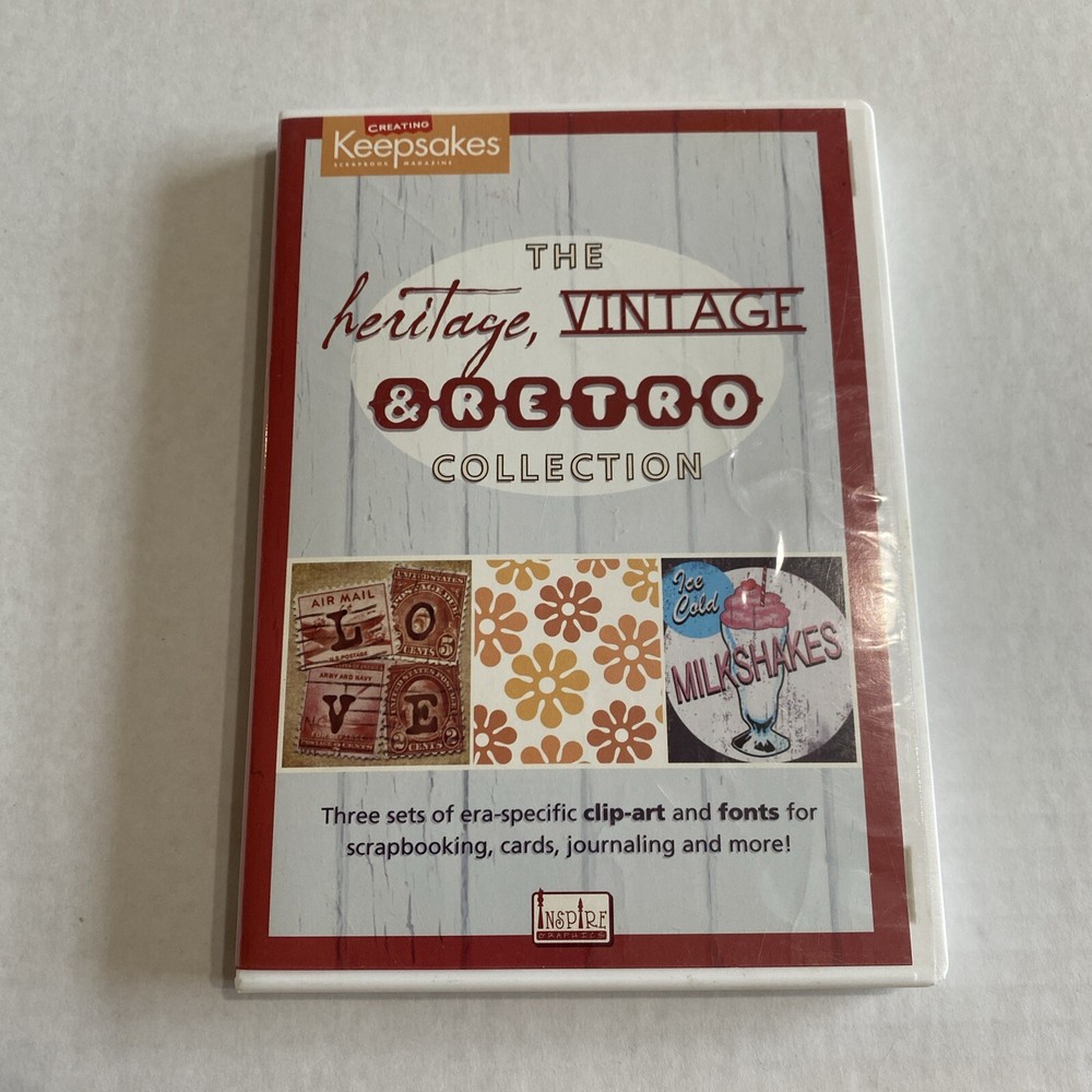 Creating Keepsakes The Heritage Vintage & Retro Collection Windows Mac CD [A54]