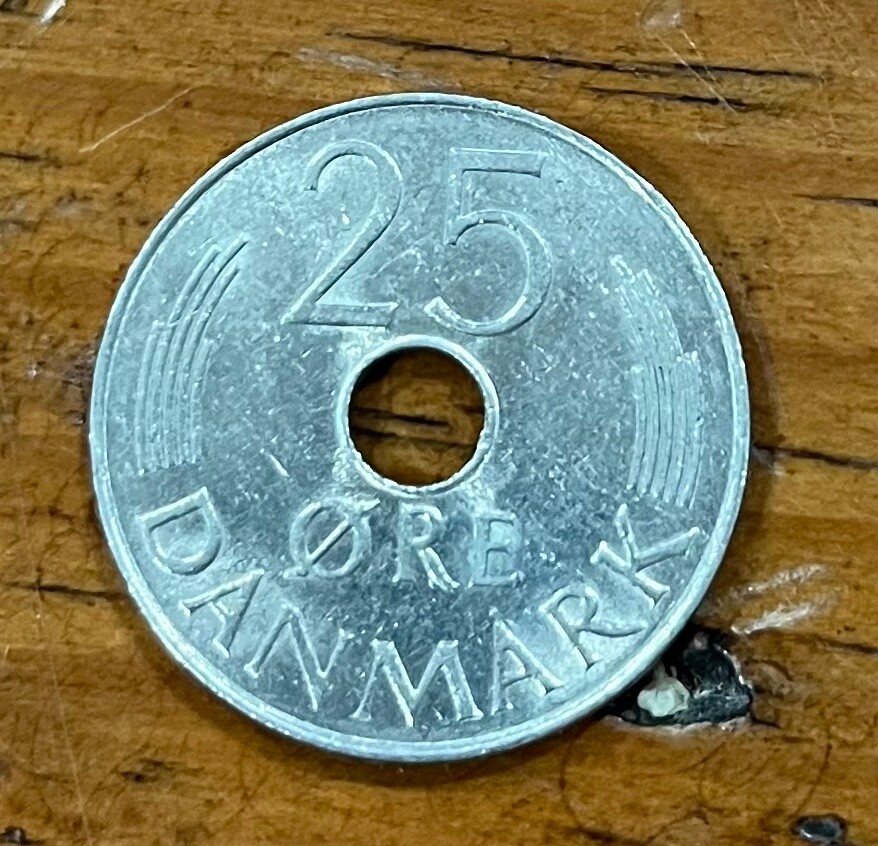 DENMARK, 25 ore, 1980 coin