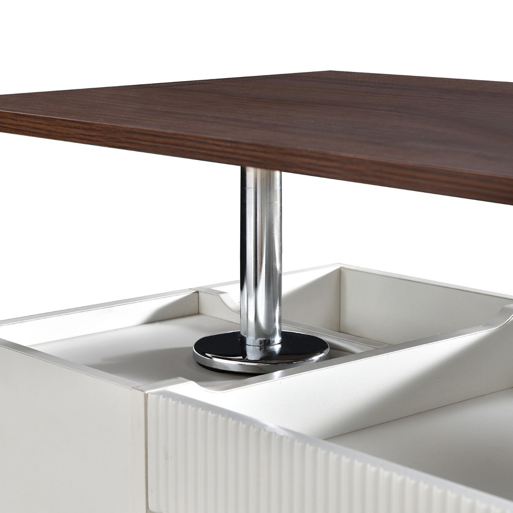 Modern multi-functional adjustable coffee table, wheels and height-adjustable