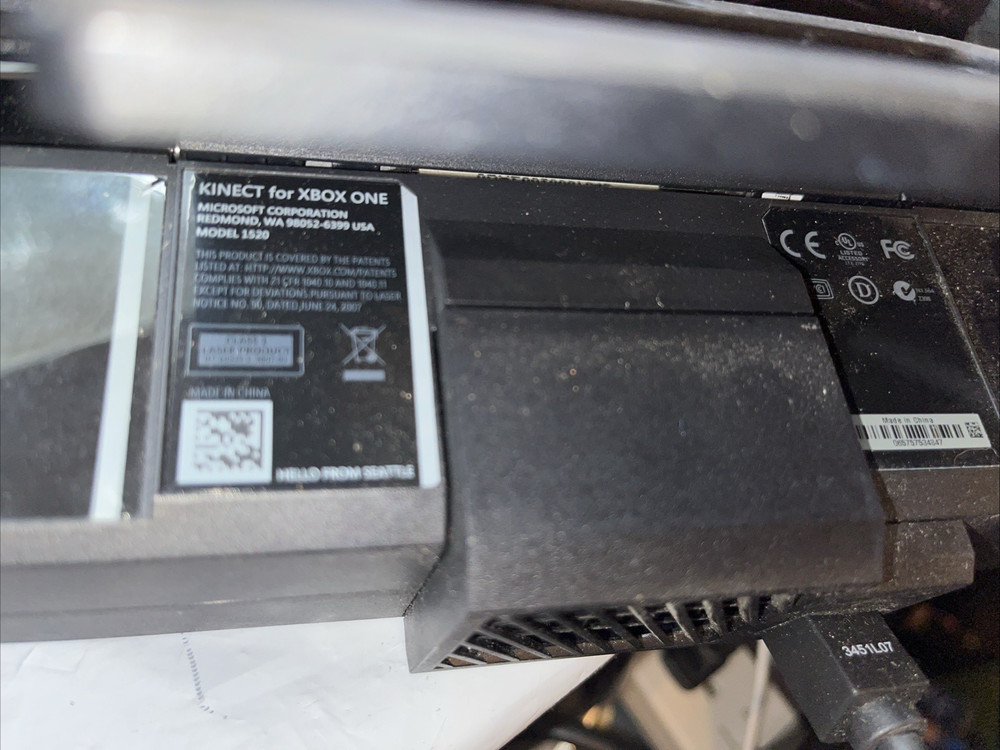 Microsoft Kinect Model 1520 Black Xbox One Wired Motion Sensor Not Tested