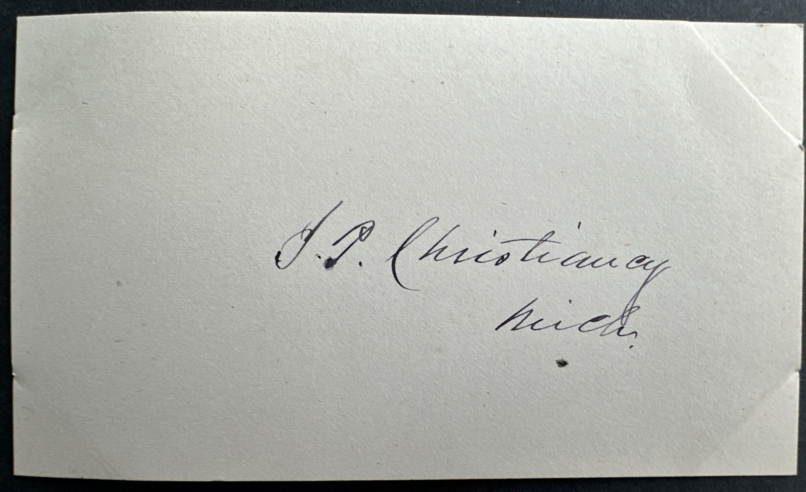 Isaac P Christiancy Civil War Era US Senator Autograph MI Supreme Court Justice