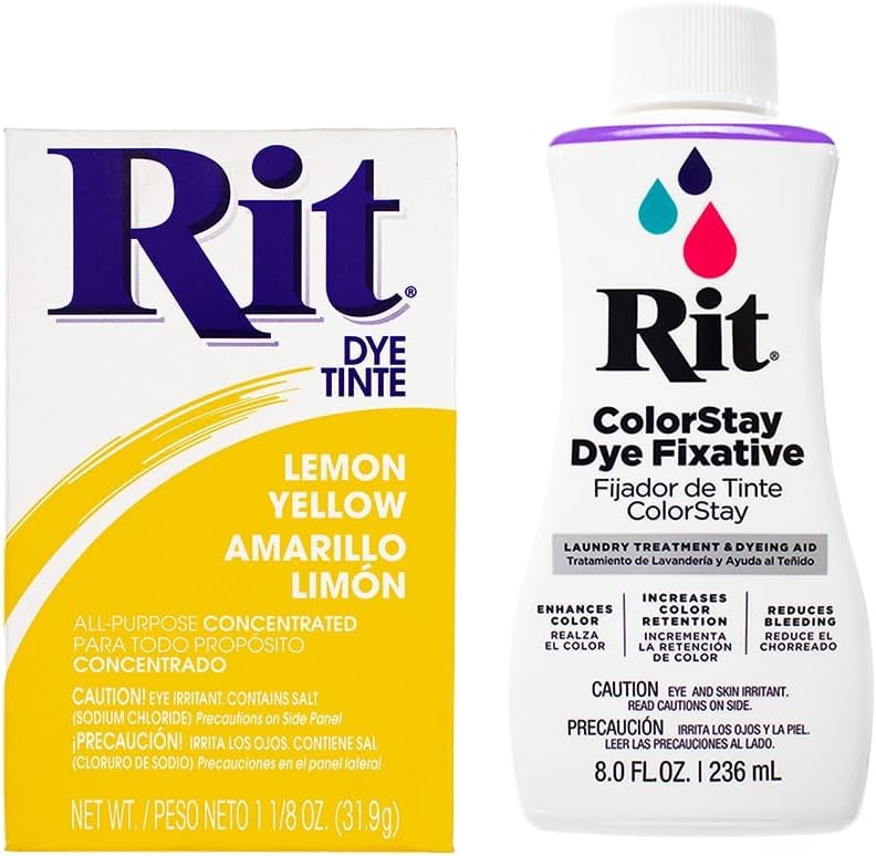 All Purpose Concentrated Rit Dye 2 Pack (Dye and Fixative), Lemon Yellow