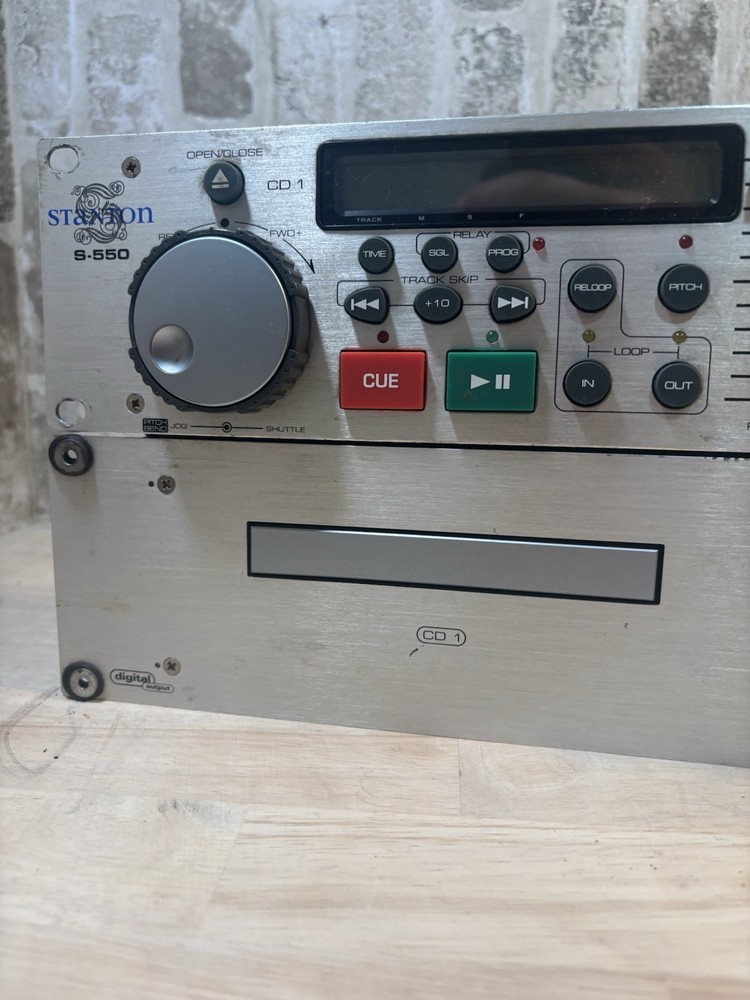 ⭐️Stanton S-550 Professional Dual Deck CD Player 2 Piece Set⭐️Untested⭐️