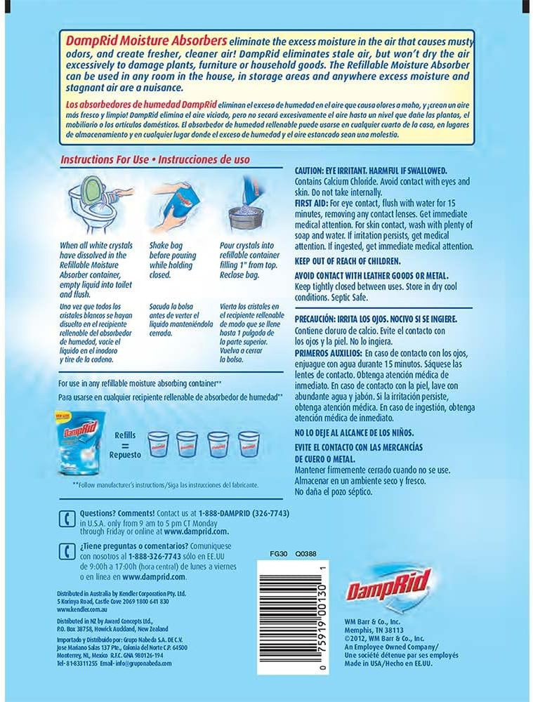 Damp Rid Moisture Absorber Refill 42 Oz (Pack of 6)