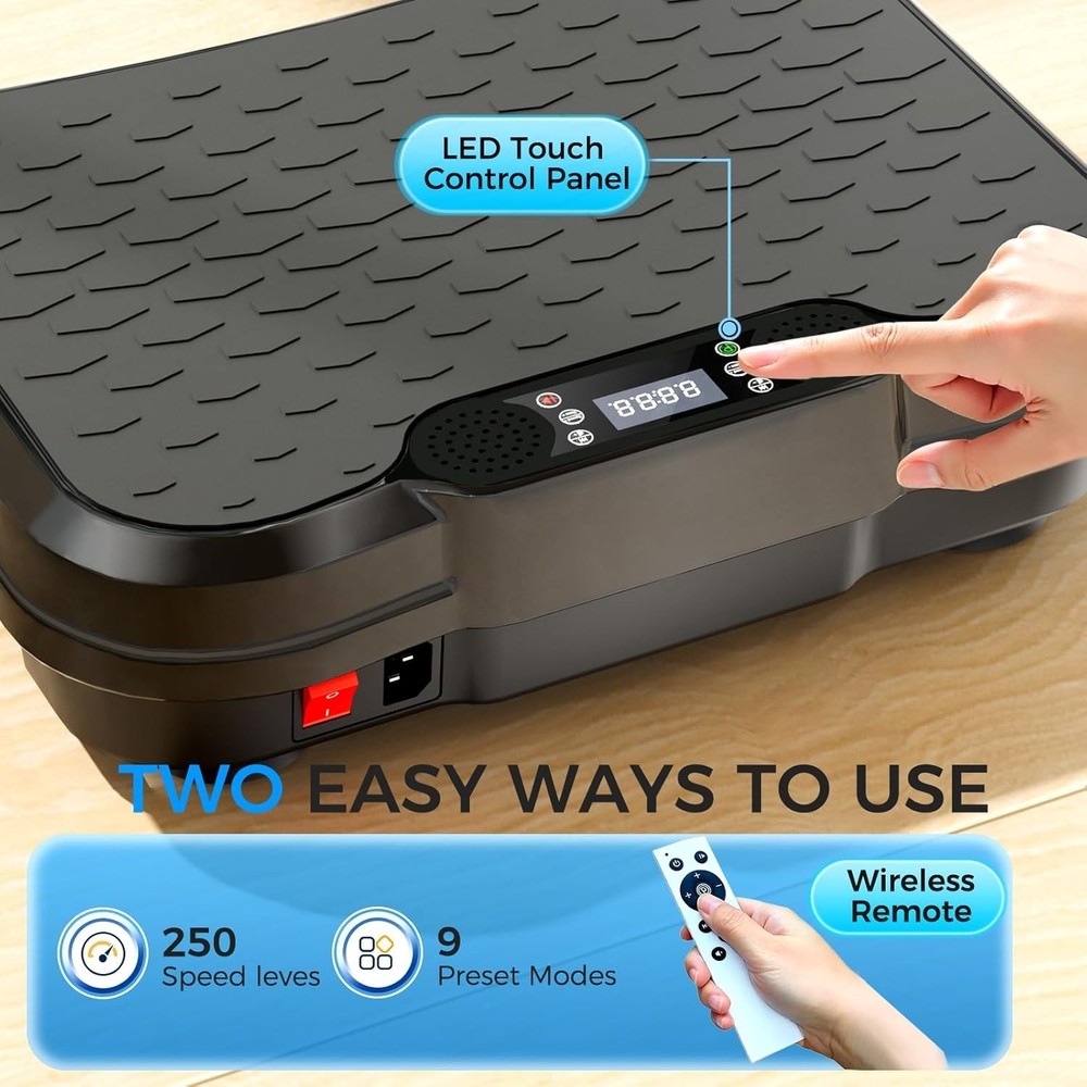 Vibration Plate Exercise Machine & Vibration Plate LED Display 400LB