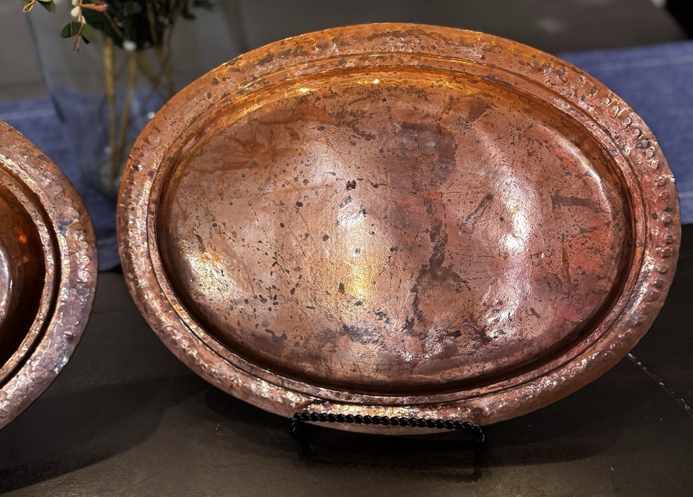 Antique Hammered Copper Serving Platter’s