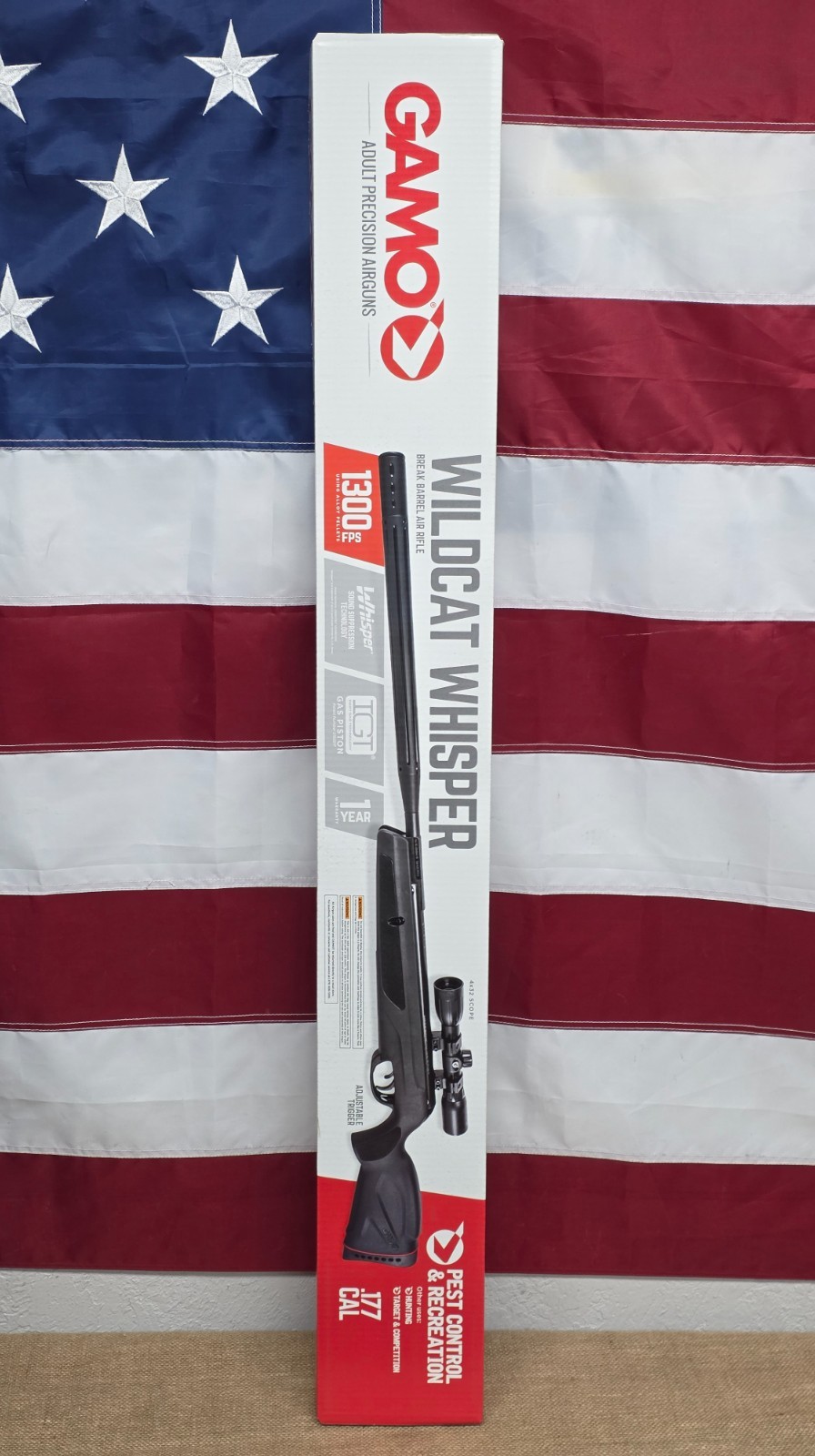 Gamo Wildcat Whisper .177 Cal Pellet w 4x32mm Scope Air Rifle - 6110067854