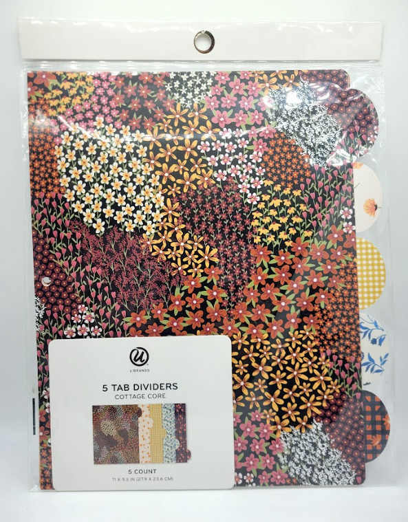 U Brands 5-Count Tab Dividers - Assorted Designs to Choose From