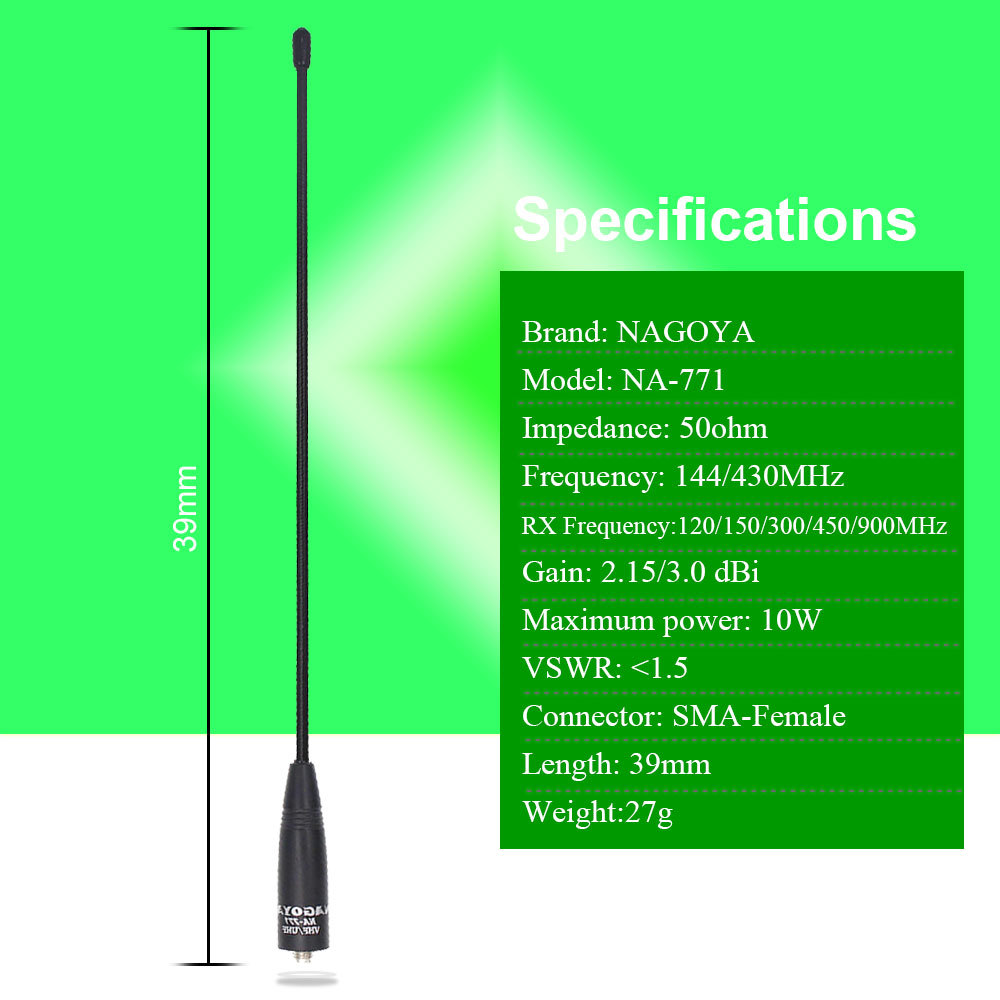Original NAGOYA NA-771 SMA-F Dual Band Antenna For UV-16 UV-82 5R Walkie Talkie