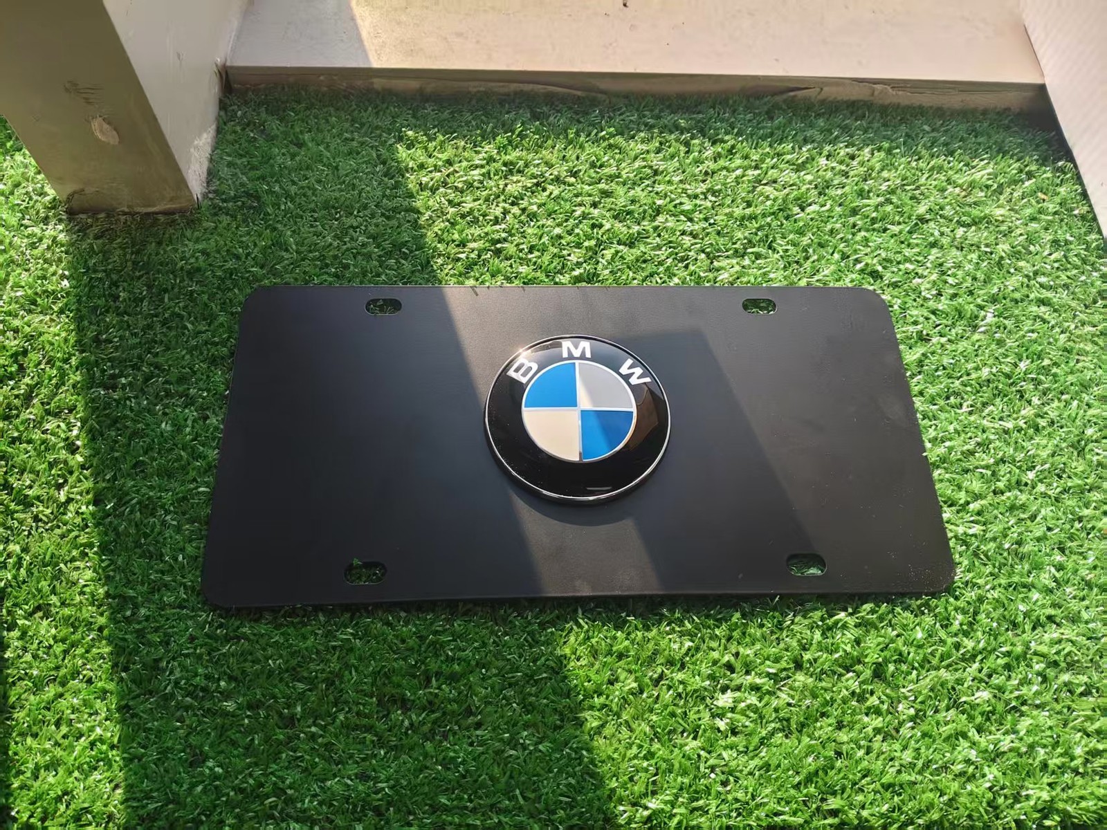 NEW 3D BLACK BMW Style License Plate Raised Emblem 6" x 12" Badge NEW✔️