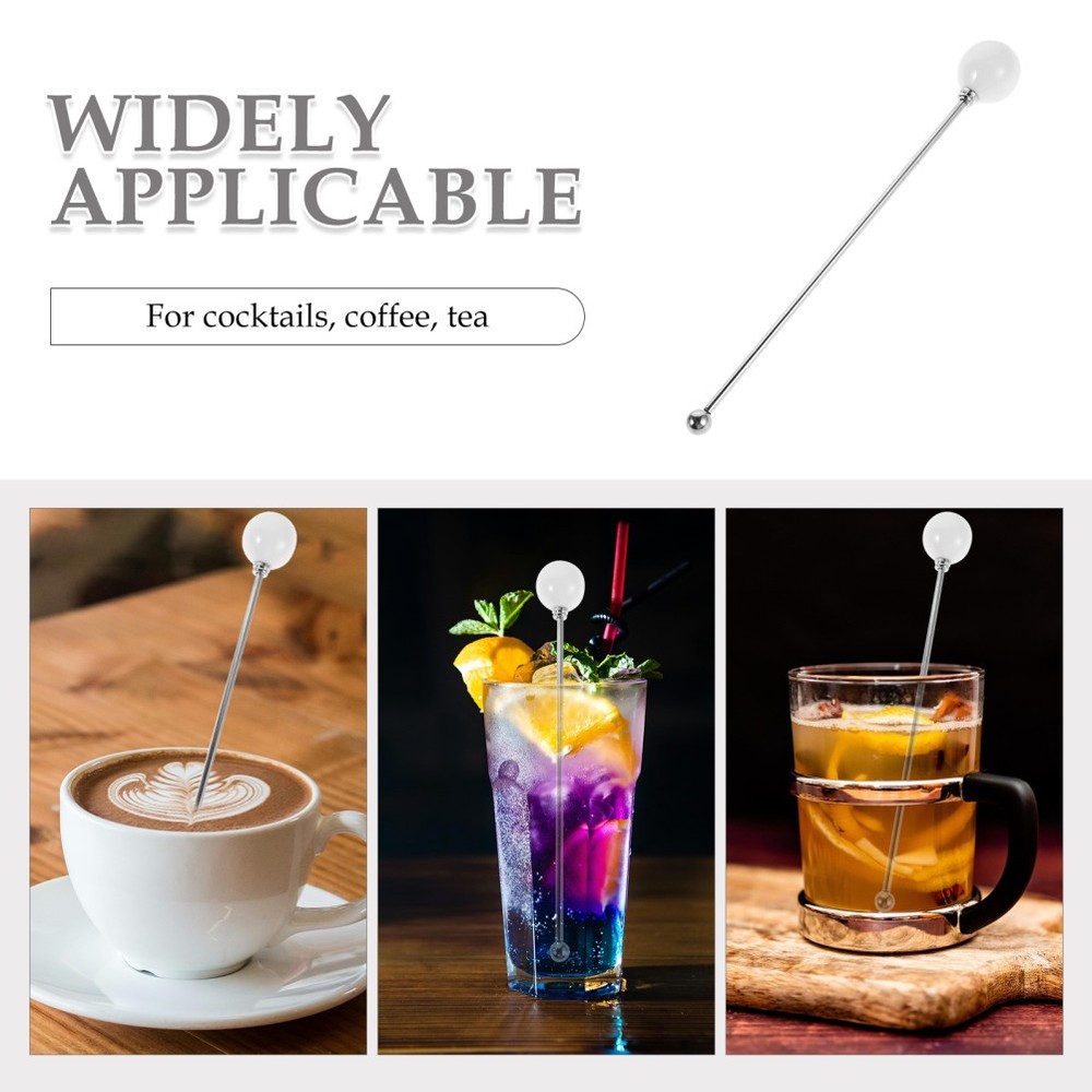 4 Pcs Coffee Bar Essentials Swizzle Sticks for Drinks Mixing Tools