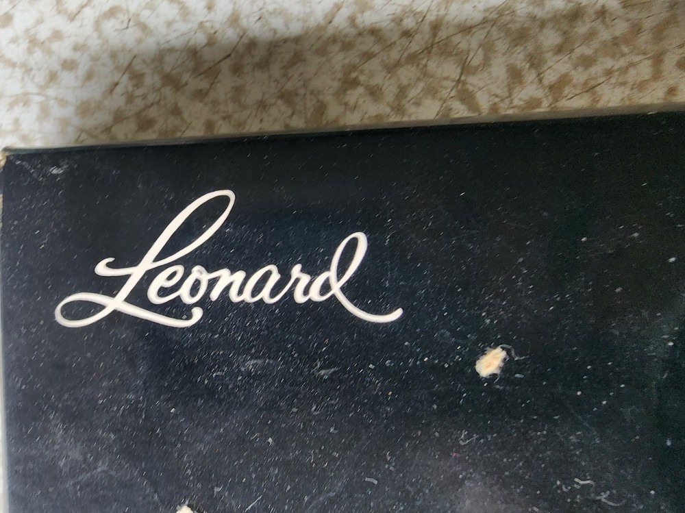 Vintage Leonard Silverplate Crystal Coasters (4)