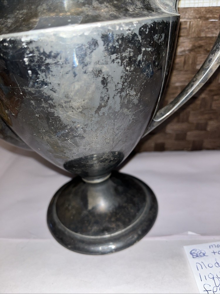 Vintage Silver plate Footed Teapot Art Deco Style Pedestal Bass Angular Handle