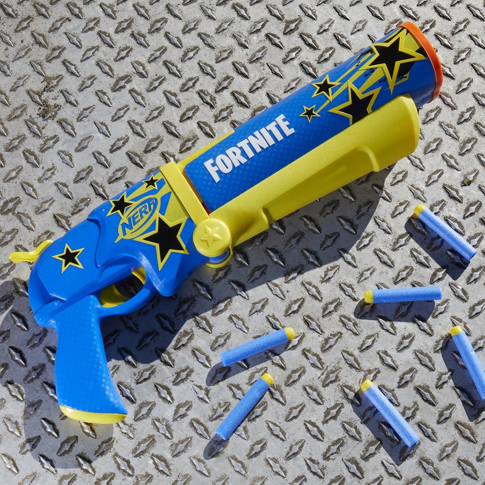 Nerf Fortnite Half Tone Hero Blaster, Bonus Code to Unlock Medium, Multicolor