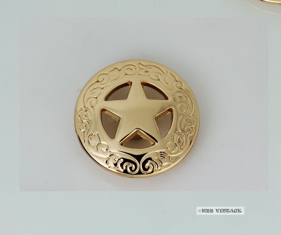 28mm Western Texas Star Conchos Solid Brass Leathercraft rivet stud Punk screw