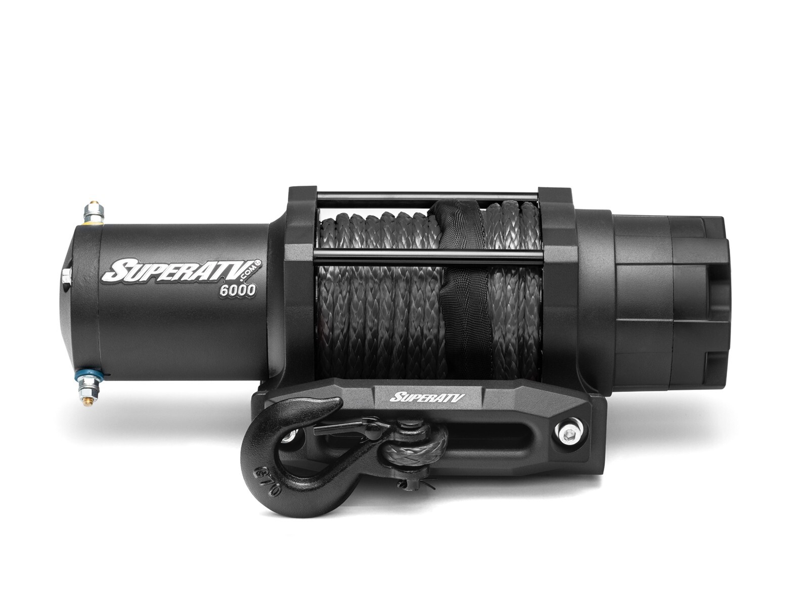 SuperATV Heavy-Duty 6000 Lb. Synthetic Rope ATV UTV Winch - With Wireless Remote