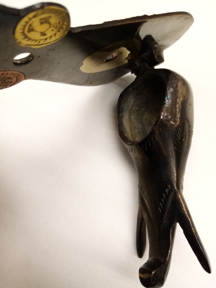 Brass Elephant Head Shape Door Knocker-damaged