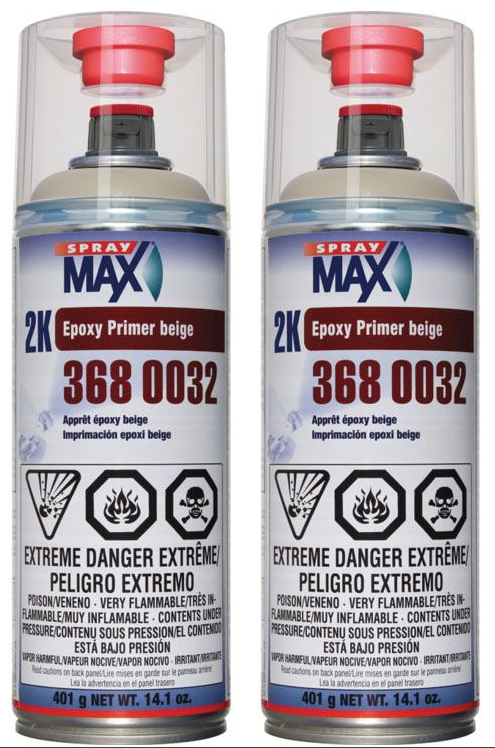 USC 2K Spray Max Epoxy Primer Paint Aerosol 3680032 (2 Pack)
