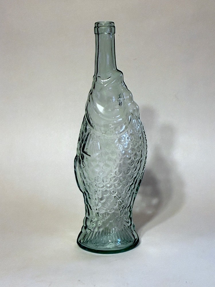13" Light Green Tall Fish Bottle