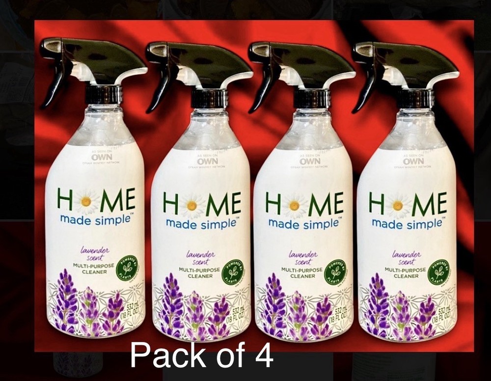4 Pack Home Made Simple Multi-Purpose Cleaner, Lavender Scent, 532ml/18 oz Each