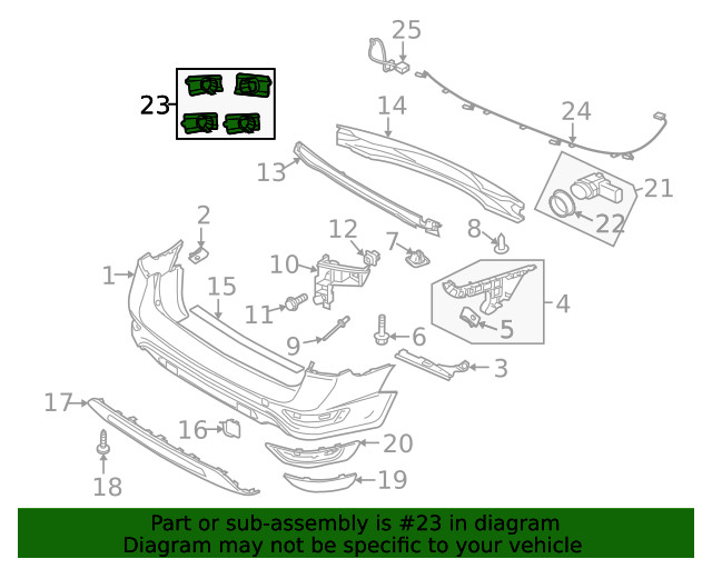 Genuine Volvo Park Sensor Kit Retainer Kit 30765927