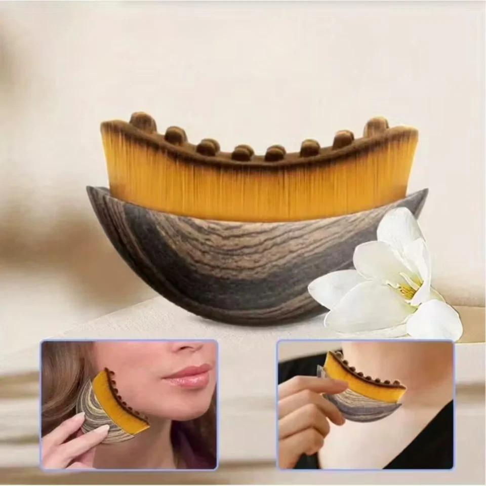 Buy 1 Get 1 Free Lymphatic Contour Face Brush & Gua Sha Pack of 2 Massage Tool
