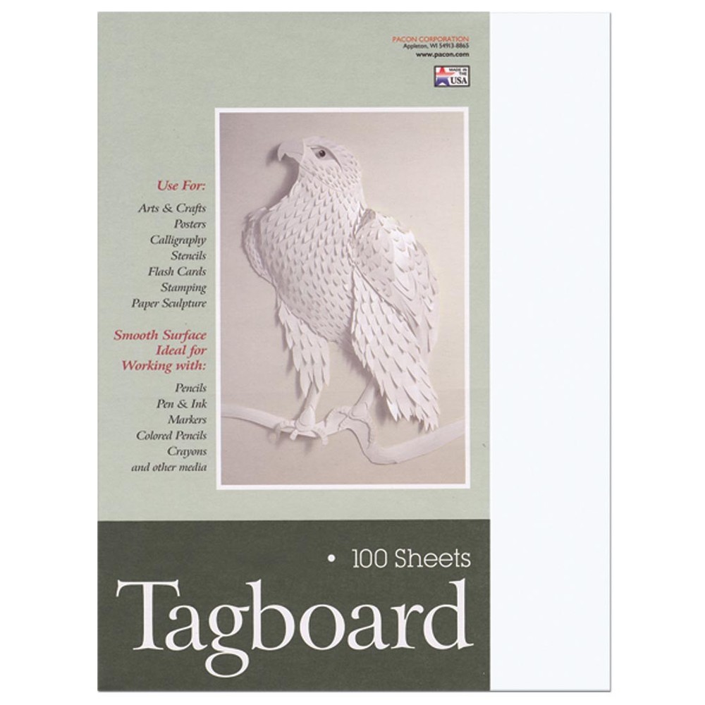 Pacon Tagboard White Medium Weight 12x18"
