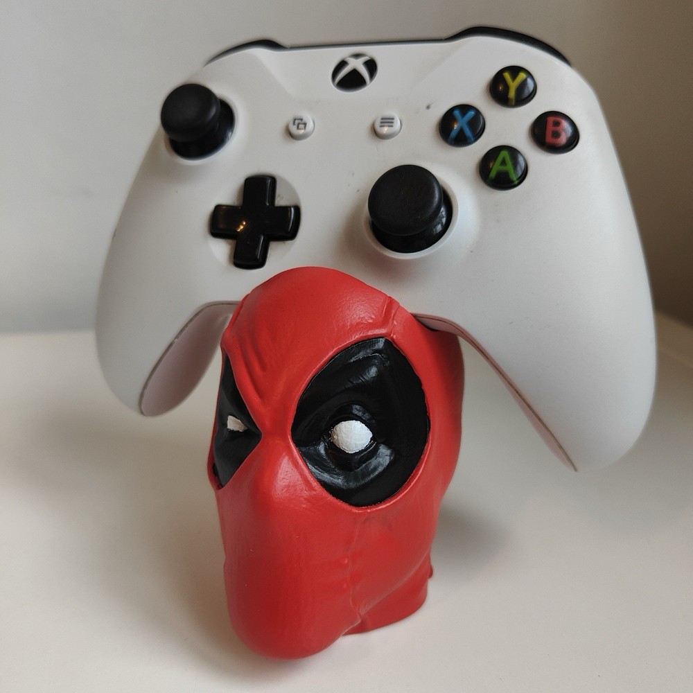 Deadpool Inspired Controller Holder Stand PS5 Xbox 3D Printed Gaming Desk Decor