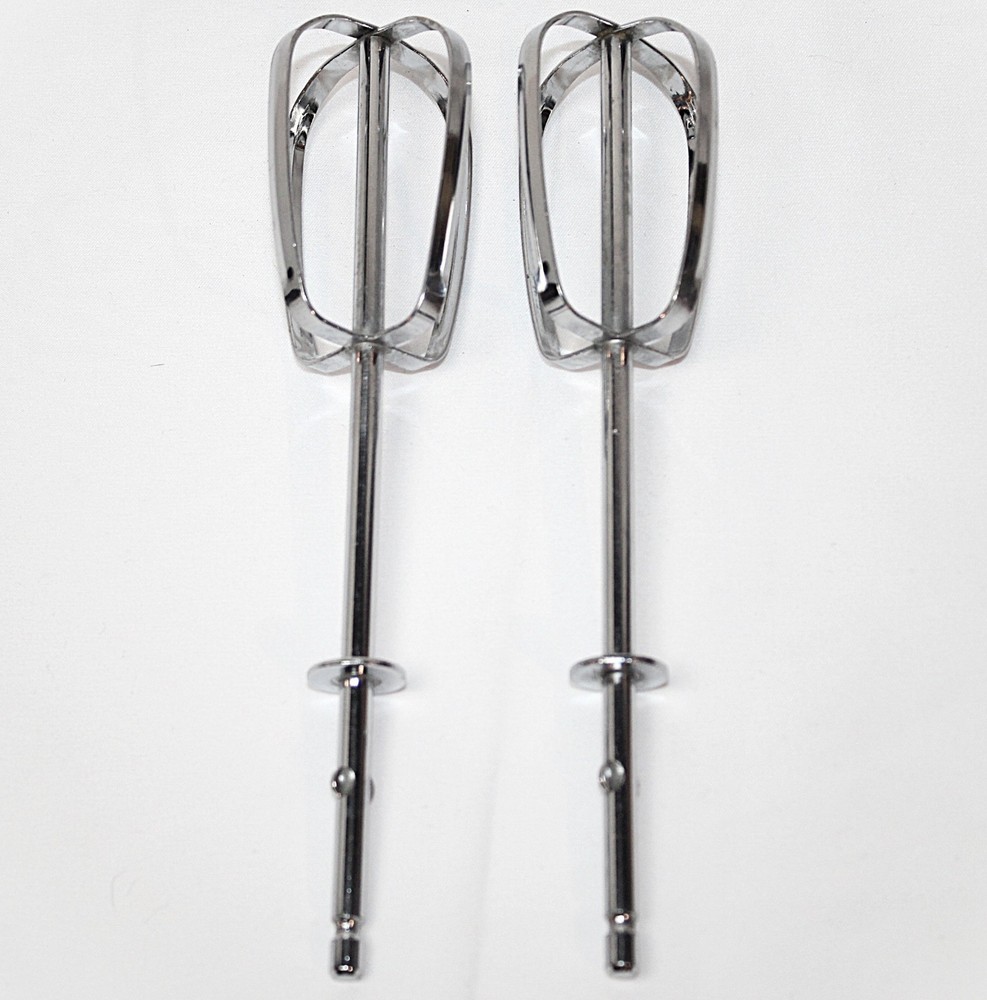 1 Pair Replacement Metal Beaters for Hand Mixer 6.5" Long EUC
