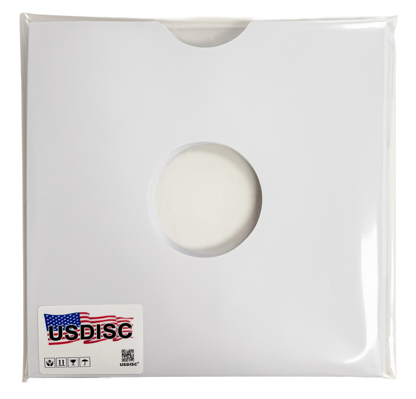 USDISC Record Inner Sleeves 10", 78 RPM, Paper, Square Corners (White) Lot