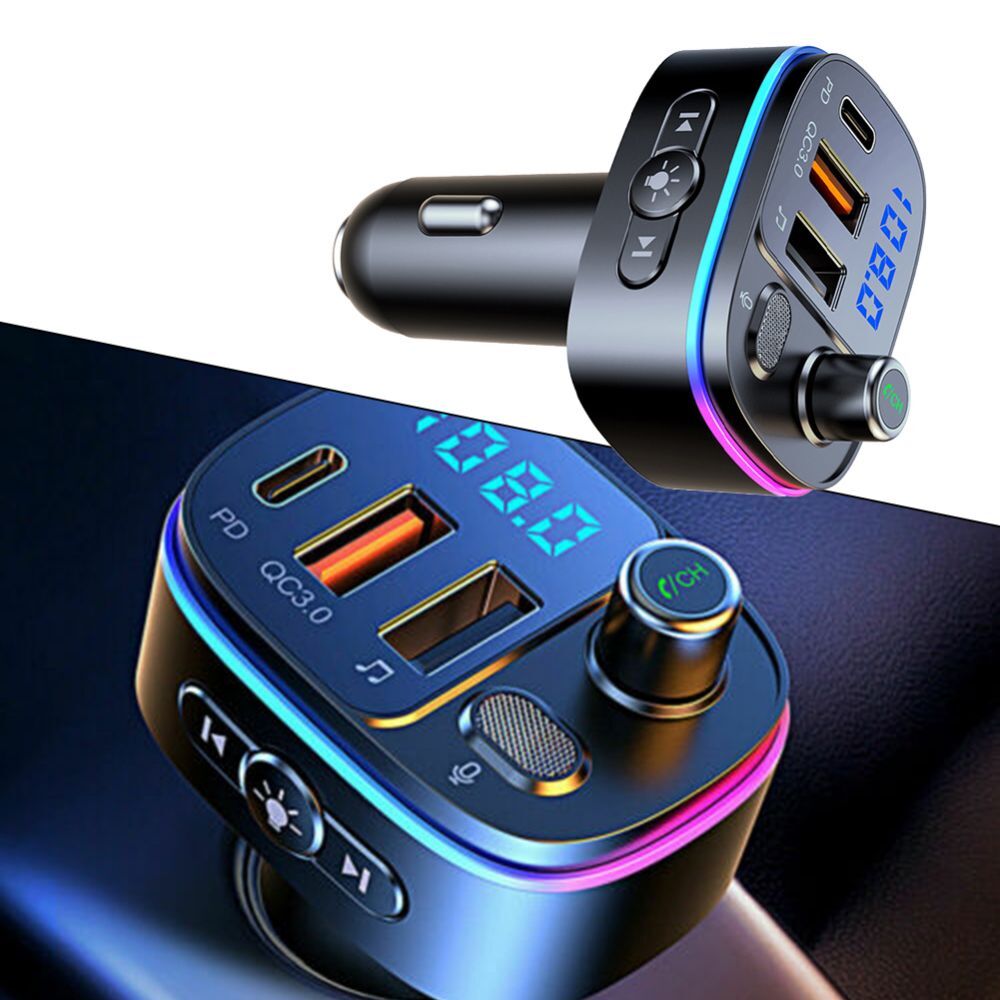 Bluetooth FM Transmitter Car Charger QC3.0 Wireless Radio Adapter Music Player