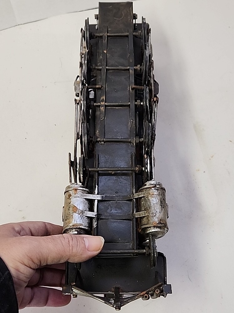Train Engine Replica Black With Red Decor Rare