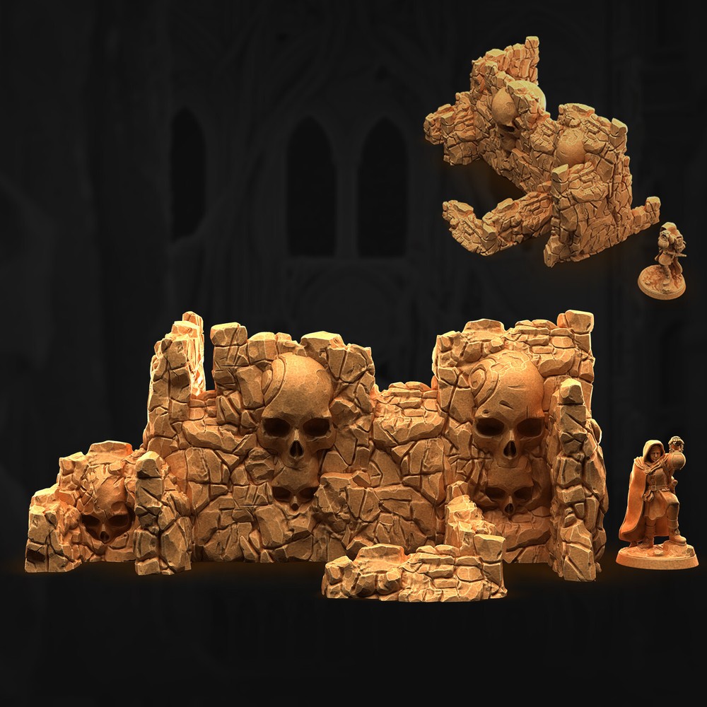Tabletop Terrain - Wargaming Terrain - Sunless Lands - Dire Wall