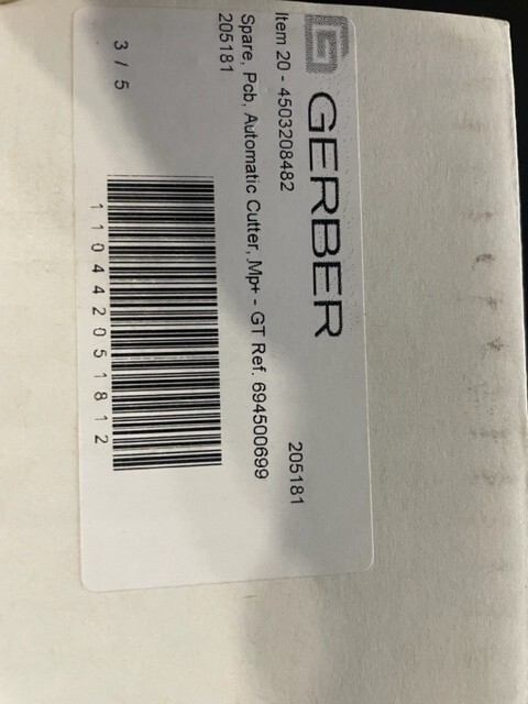 GERBER  SPARE, PCB, AUTOMATIC CUTTER     694500699