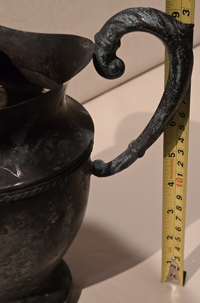 9" Elegant Birks Brand Rideau Plate Classic Design Silver Water Pitcher Jug