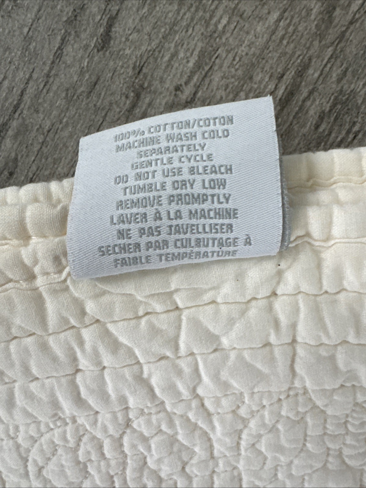Restoration Hardware Cotton Coverlet Ivory Queen Size